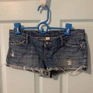 Y2K Abercrombie & Fitch Low Rise Denim Short Shorts Size 0